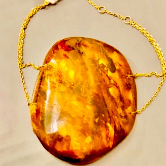 18k gold Baltic Amber bracelet - Picture 3 of 7